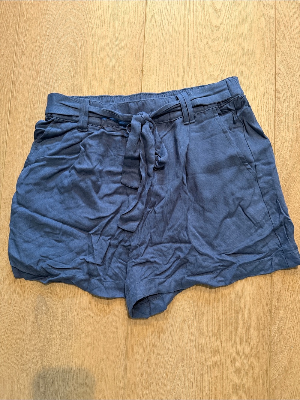 Dainty Hooligan Navy Tie-Waist High-Rise Shorts